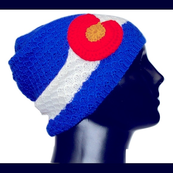 Sanyork Fair Trade Accessories - Beanie Colorado Flag Hand Knit 100% Alpaca O/S